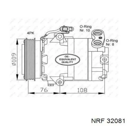 Компрессор кондиционера 32081 NRF