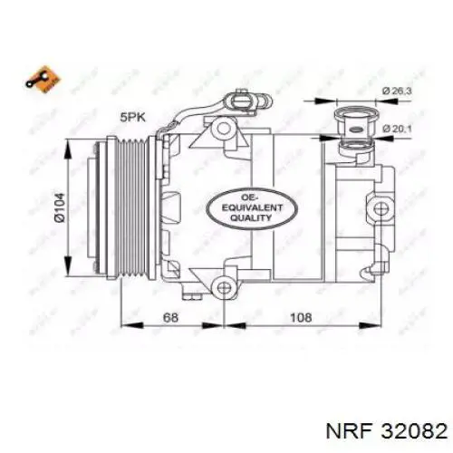 32082 NRF компрессор кондиционера
