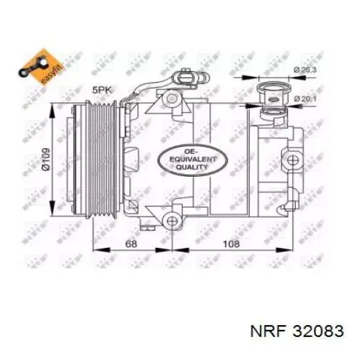 32083 NRF компрессор кондиционера