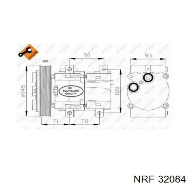 32084 NRF компрессор кондиционера