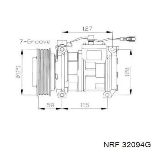 Компрессор кондиционера 32094G NRF