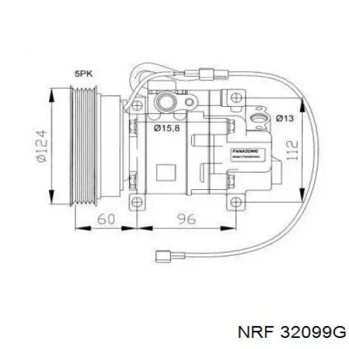 Компрессор кондиционера 32099G NRF