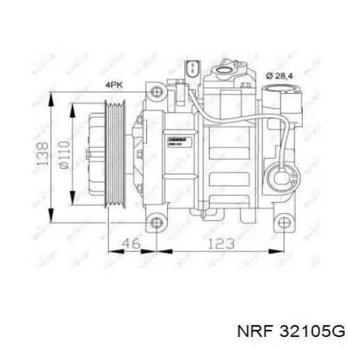 Компрессор кондиционера 32105G NRF