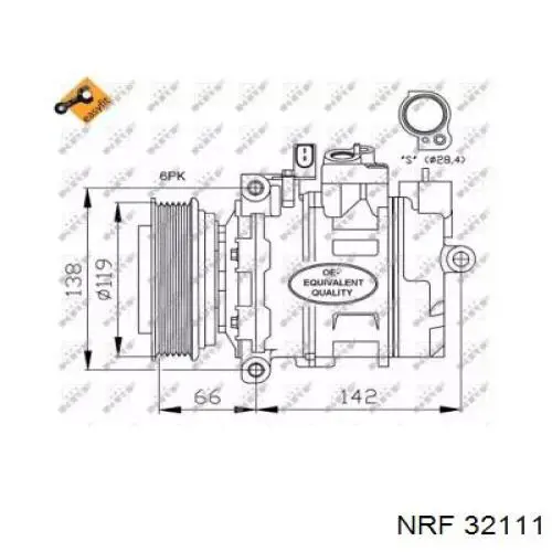 Компрессор кондиционера 4B0260805B Porsche