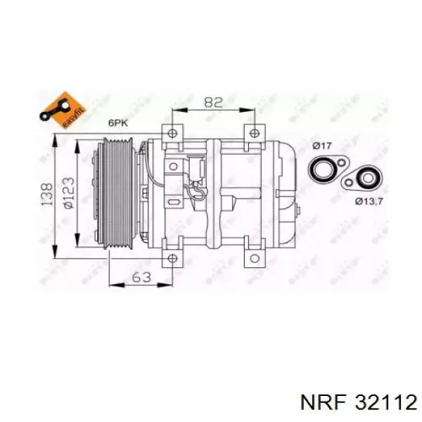 32112 NRF компрессор кондиционера
