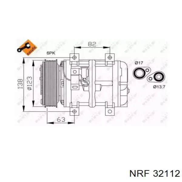 Компрессор кондиционера ACP801000S Mahle Original