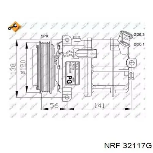 32117G NRF компрессор кондиционера