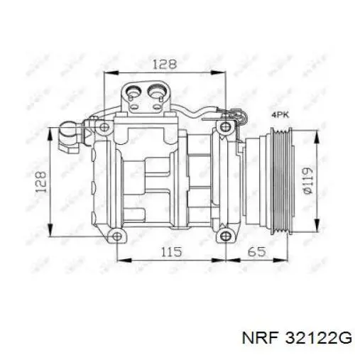 Компрессор кондиционера 32122G NRF