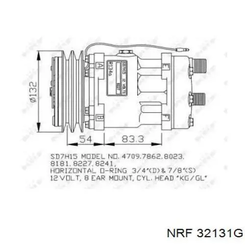 Компрессор кондиционера 32131G NRF