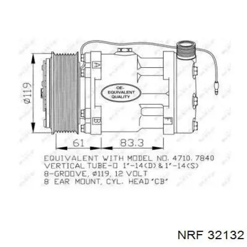 32132 NRF компрессор кондиционера