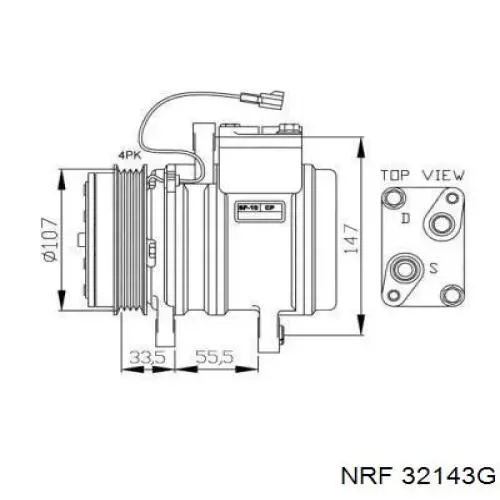 Компрессор кондиционера 32143G NRF