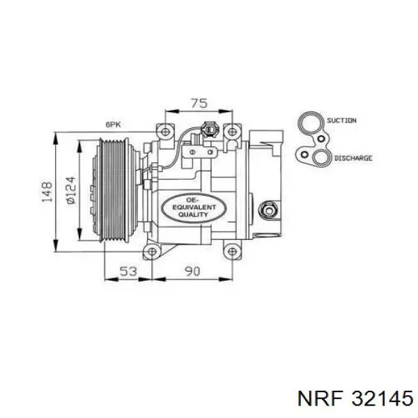 Компрессор кондиционера 32145 NRF