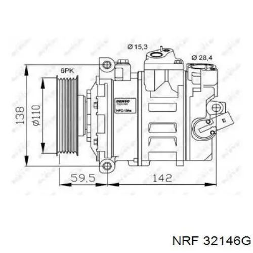 Компрессор кондиционера 32146G NRF