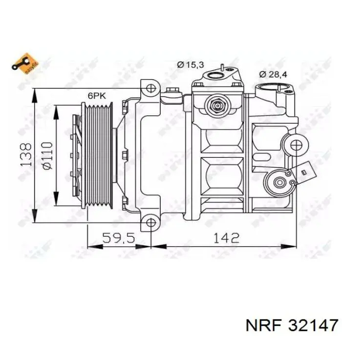 32147 NRF компрессор кондиционера