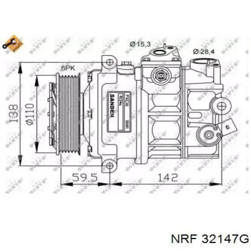 32147G NRF компрессор кондиционера