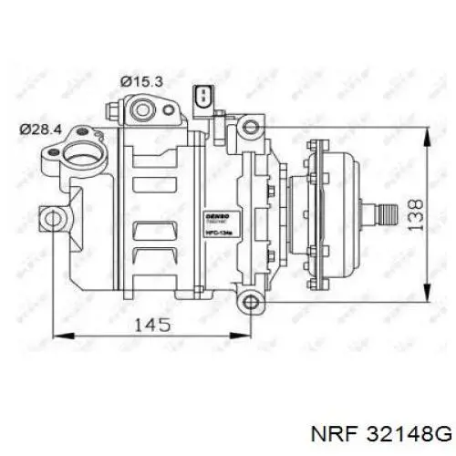 Компрессор кондиционера 32148G NRF