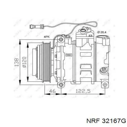 Компрессор кондиционера 32167G NRF