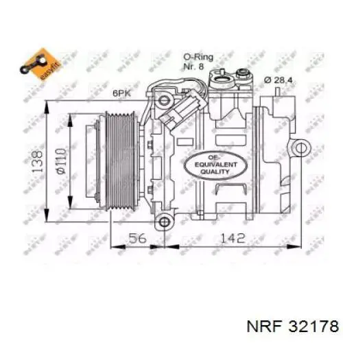 32178 NRF компрессор кондиционера