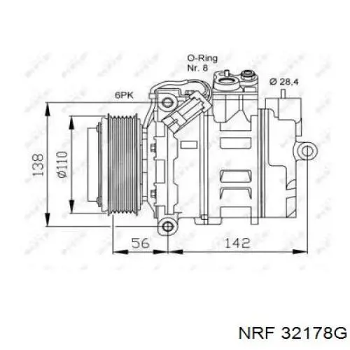 Компрессор кондиционера 32178G NRF