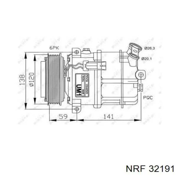 Компрессор кондиционера 32191 NRF