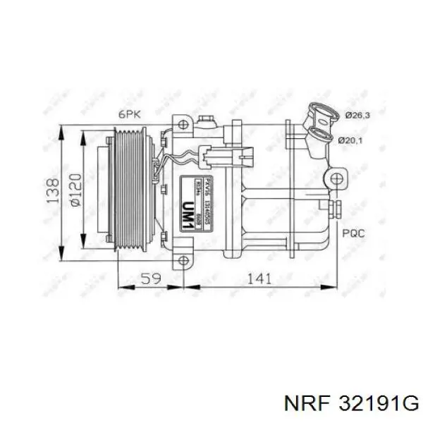 Компрессор кондиционера 32191G NRF