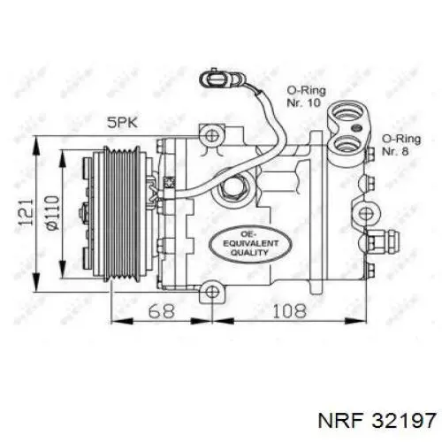 32197 NRF компрессор кондиционера
