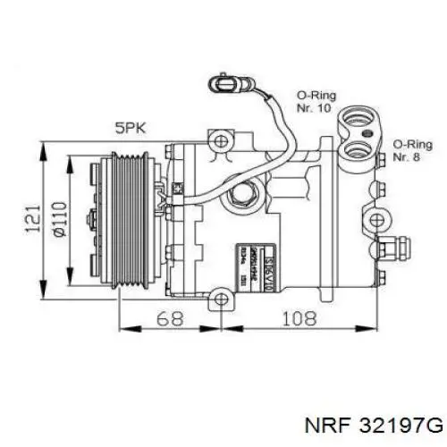 Компрессор кондиционера 32197G NRF