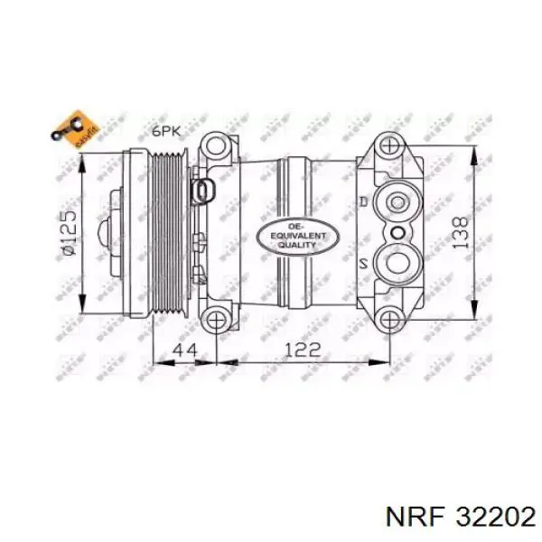 32202 NRF компрессор кондиционера