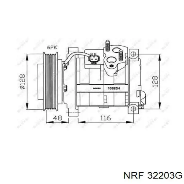 Компрессор кондиционера 32203G NRF