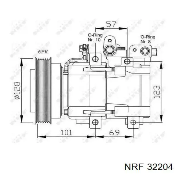 32204 NRF компрессор кондиционера