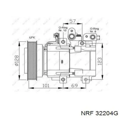 32204G NRF компрессор кондиционера
