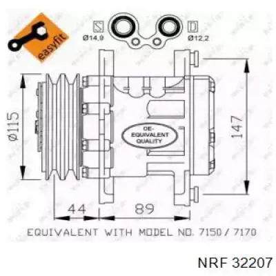 Compresor de aire acondicionado 32207 NRF