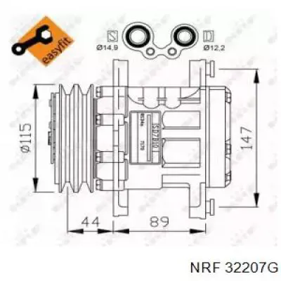 Компрессор кондиционера 32207G NRF