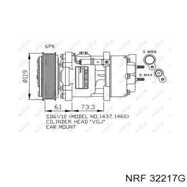 32217G NRF компрессор кондиционера