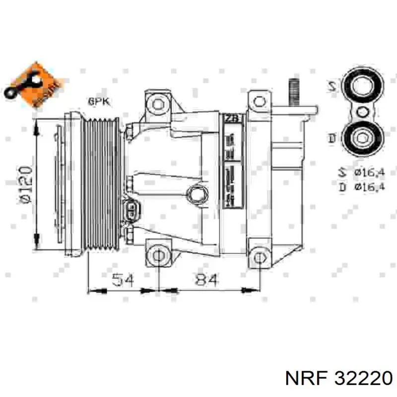 32220 NRF компрессор кондиционера