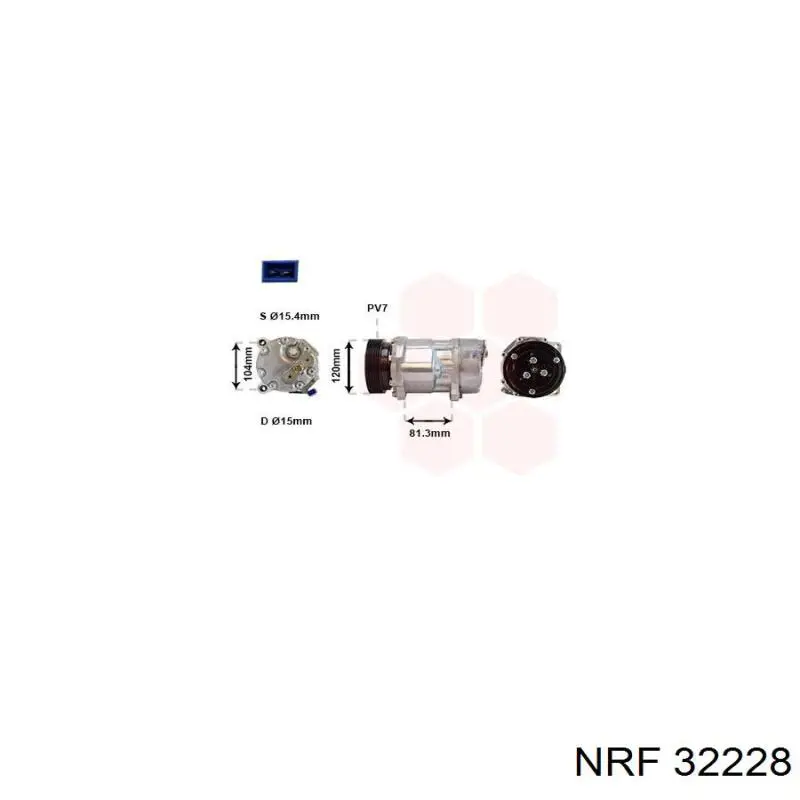 Компрессор системы кондиционирования NRF 32228 цена, от 232.24 USD