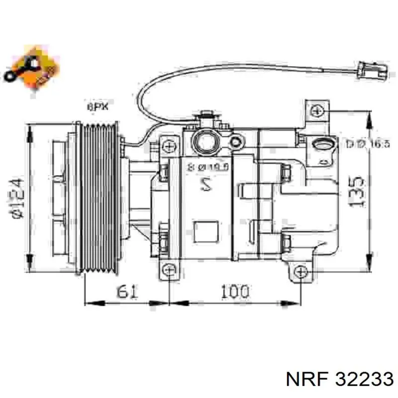 Компрессор кондиционера 32233 NRF