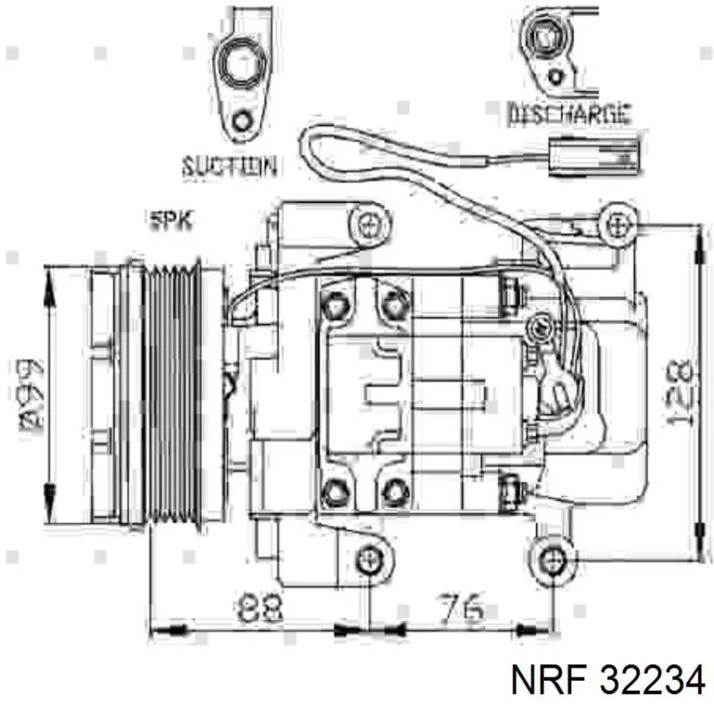32234 NRF компрессор кондиционера
