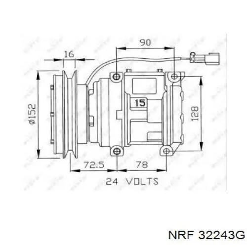 Компрессор кондиционера 32243G NRF