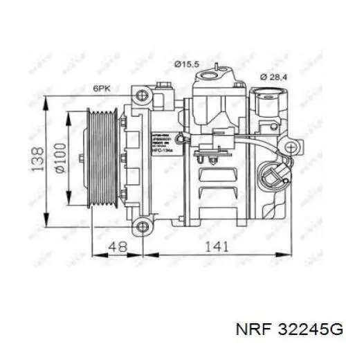 Компрессор кондиционера 32245G NRF