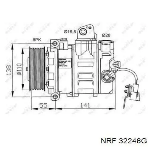 Компрессор кондиционера LR012795 Land Rover