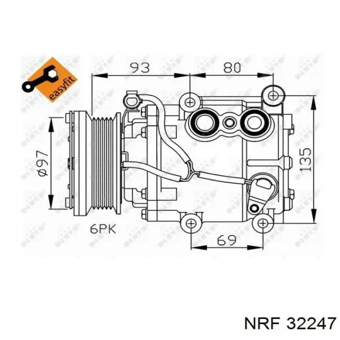 Компрессор кондиционера 1016001025 MSG Rebuilding