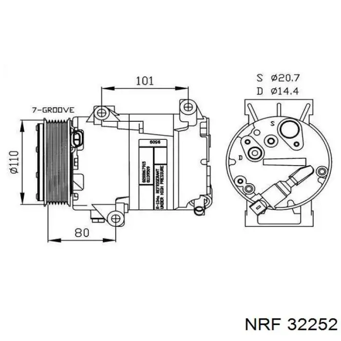 Компрессор кондиционера KTT090195 Thermotec