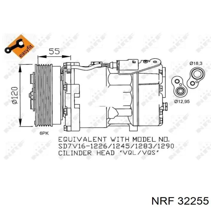 32255 NRF компрессор кондиционера
