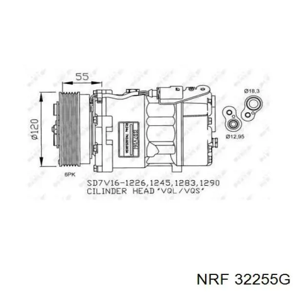 Компрессор кондиционера 32255G NRF