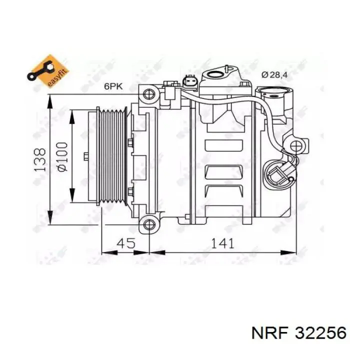 Compresor de aire acondicionado 32256 NRF