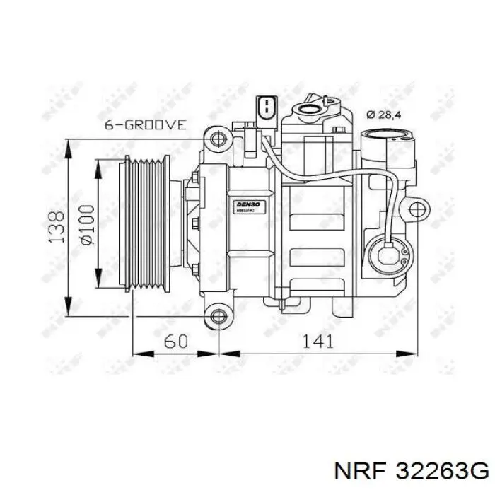 Compresor de aire acondicionado 32263G NRF