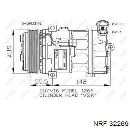 93197129 Peugeot/Citroen компрессор кондиционера