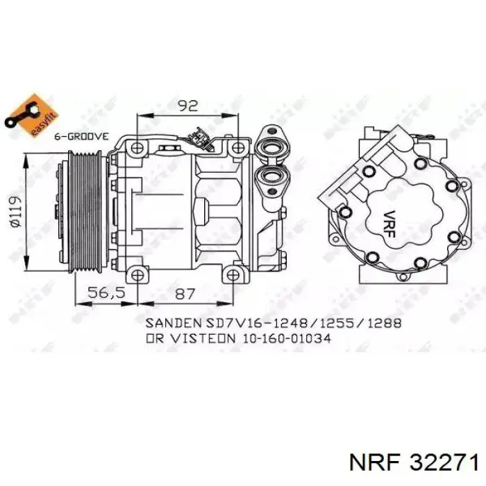 32271 NRF компрессор кондиционера