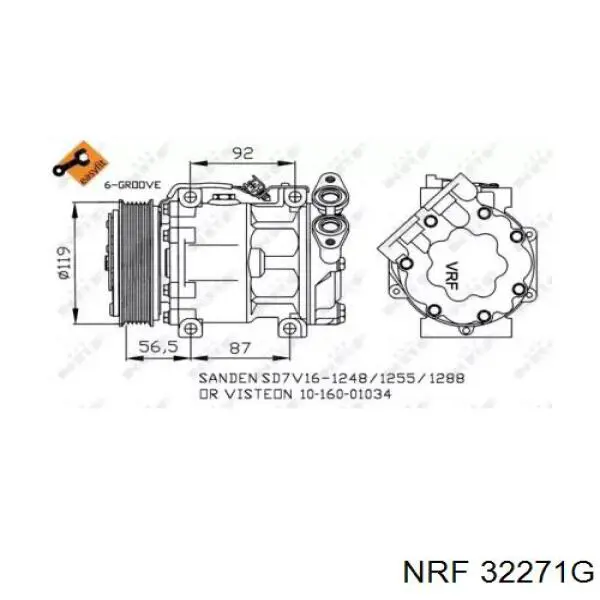 32271G NRF компрессор кондиционера